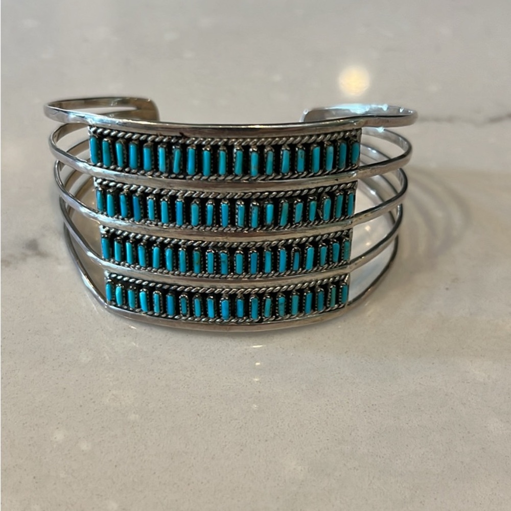 Silver and Turquoise Cuff Bracelet